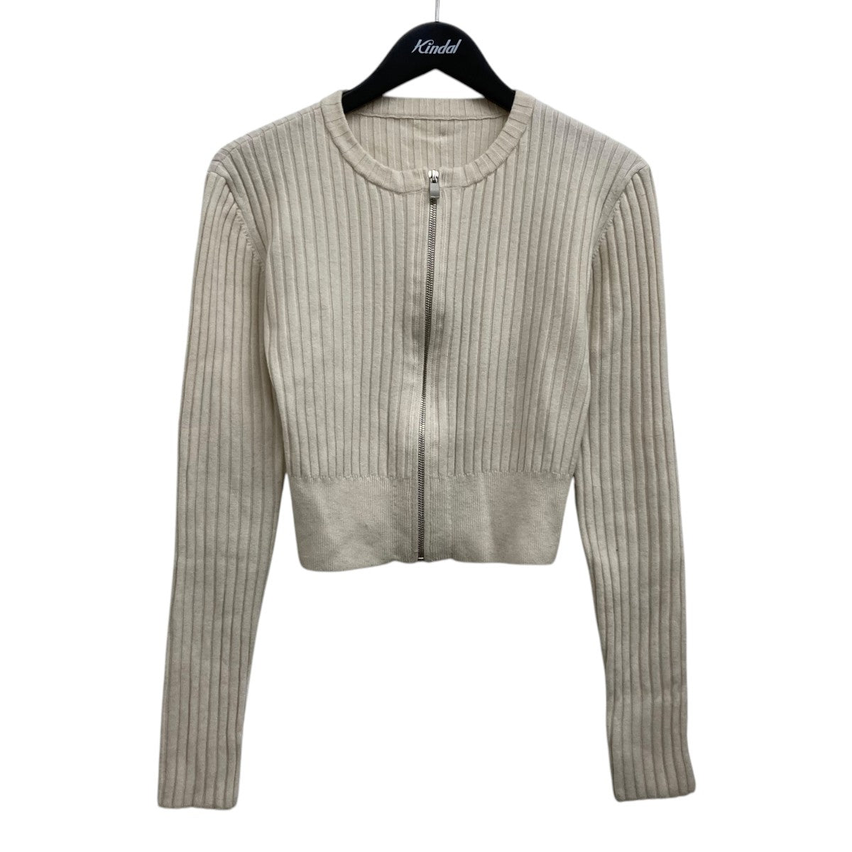 yo biotop(ヨー ビオトープ) Wool zip short cardigan カーディガン