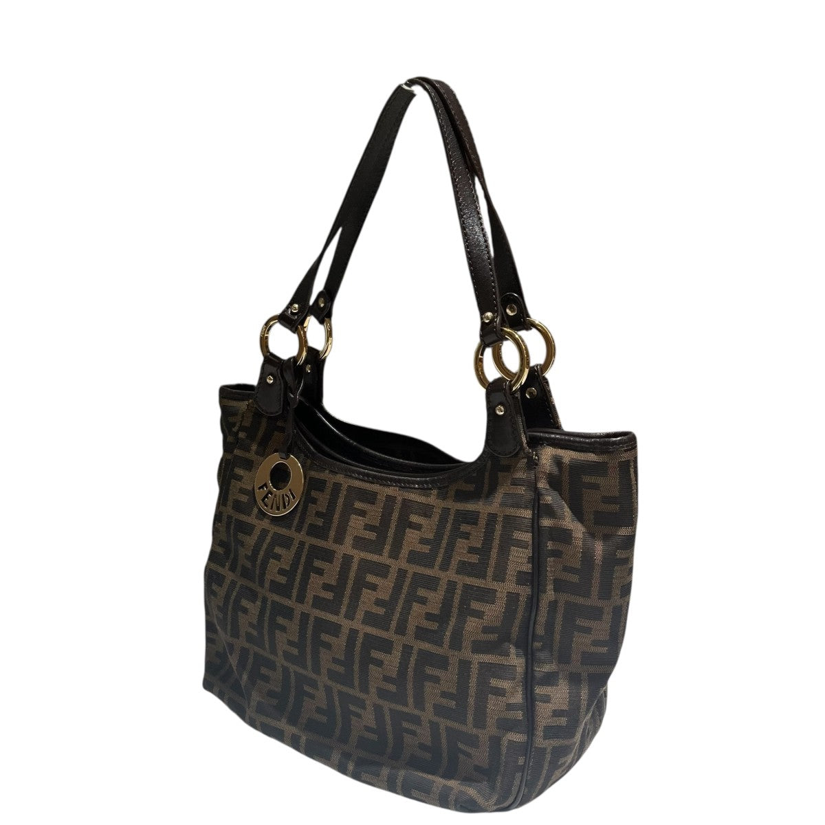 FENDI(フェンディ) ズッカ柄ハンドバッグ8BH156 8BH156 - ブラウン