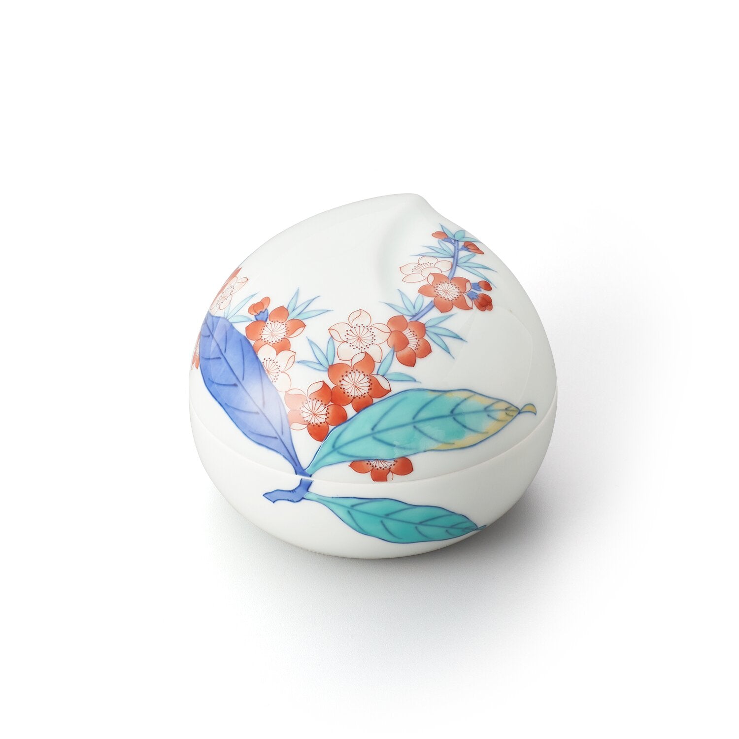 鍋島 色絵桃文 桃形蓋物 | 畑萬陶苑 ONLINE SHOP