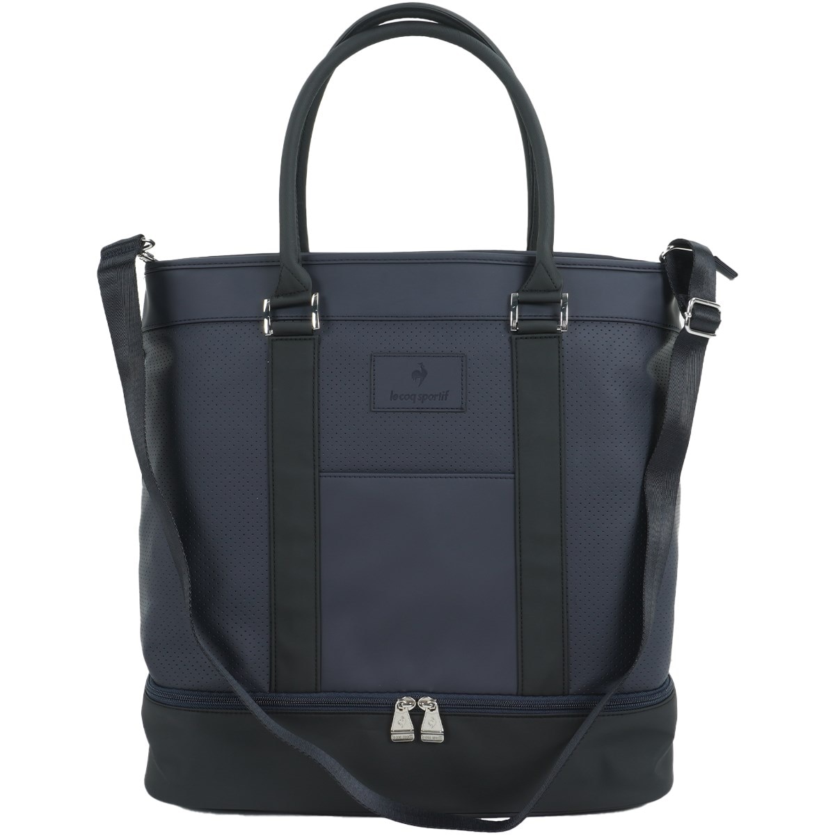 セール・アウトレット】二層式 ショルダー付き トート型ボストンバッグ