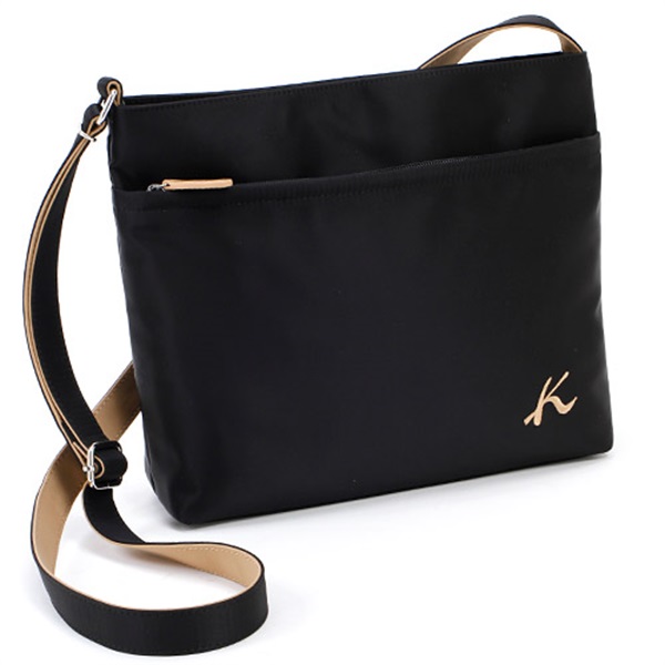 キタムラ］ショルダーバッグ R－0702 ブラック／カフェオレ