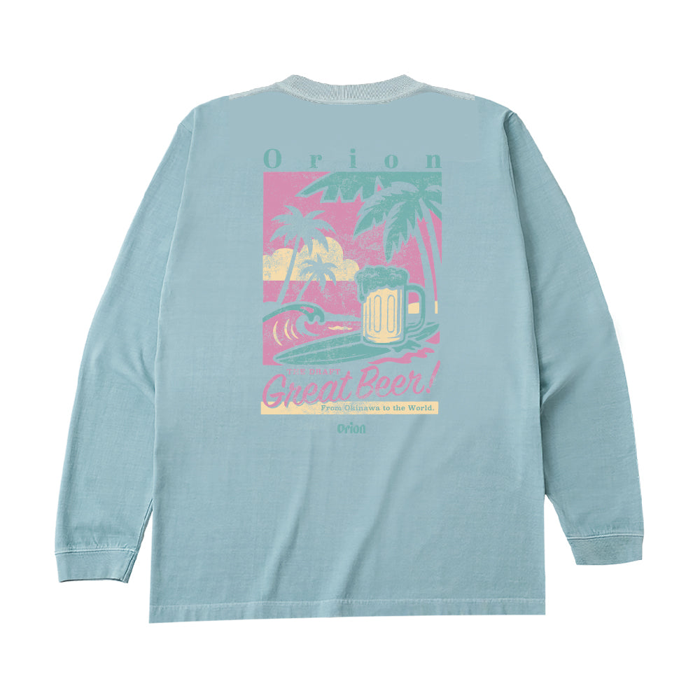 ロングスリーブTシャツ GREAT BEER カラー サックス SAXE オリオン