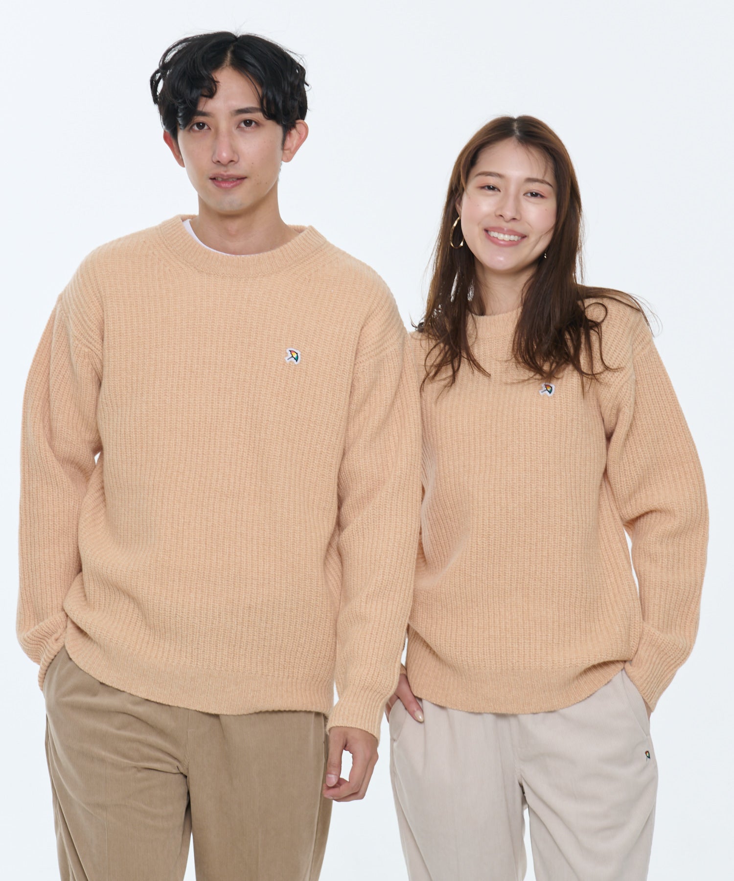 シェア 畔編みウールニットセーター（ニット/セーター/ユニセックス