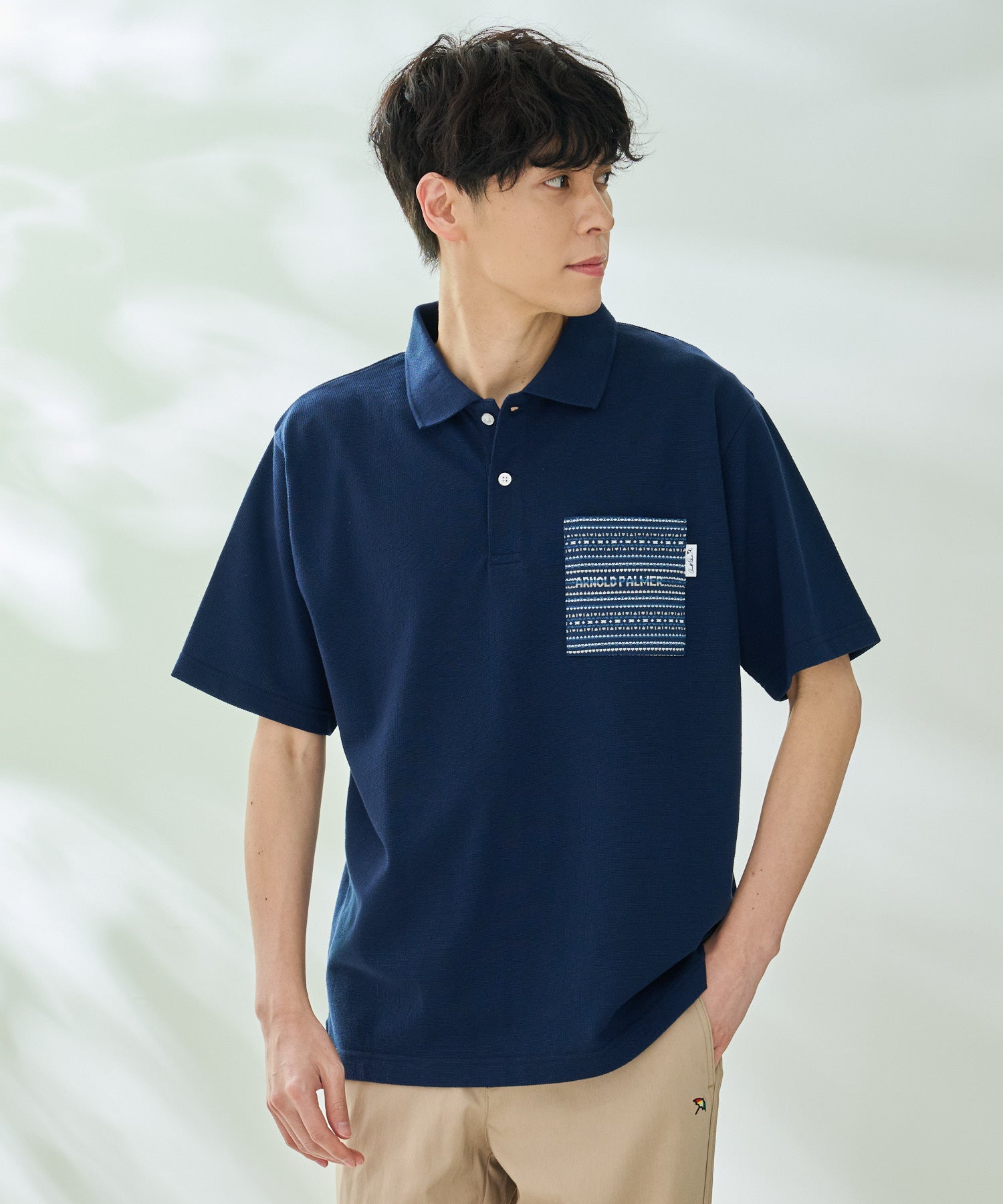 ラッセルジャガード ポケット付きポロシャツ（ポロシャツ/メンズ