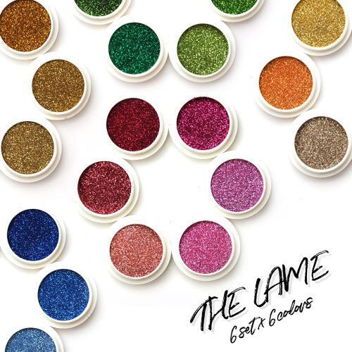 THEラメ 同系色で6色ずつ ラメ6色セット 輝きを引き出す細かさ