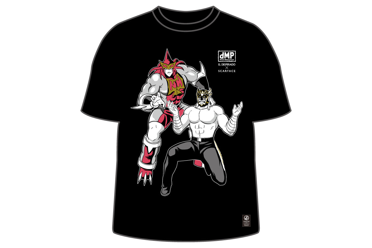 キン肉マンⅡ世 d.M.pコラボ エル・デスペラード×スカーフェイス Tシャツ