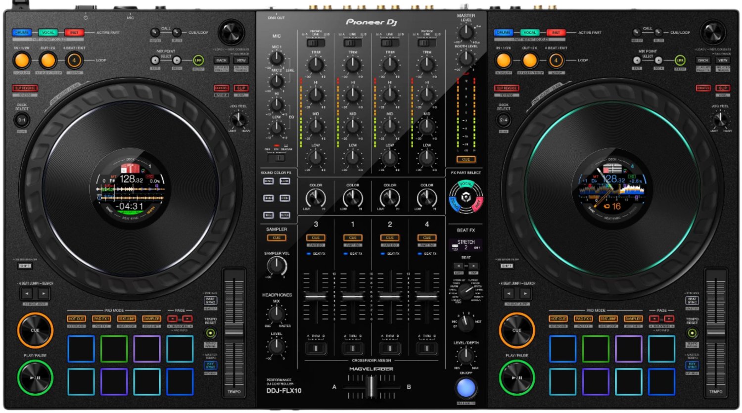 Pioneer DJ DDJ-FLX10 4-Channel DJ Controller - Rekordbox / Serato
