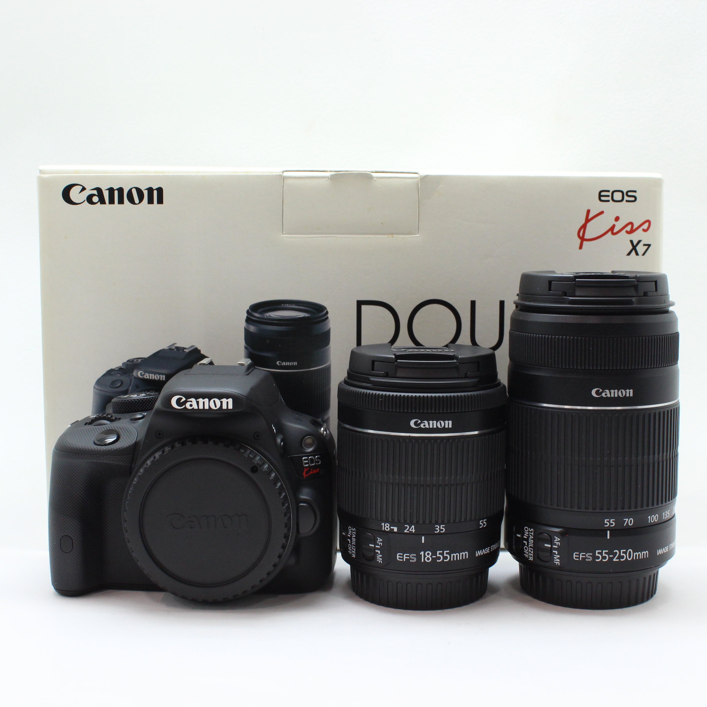 Canon Kiss X7 ダブルズームセット 18-55mm 55-250mm Amazon.co.jp