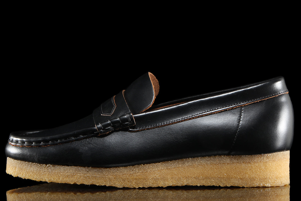 Women's Wallabee Loafer Black Smooth Leather – Premier