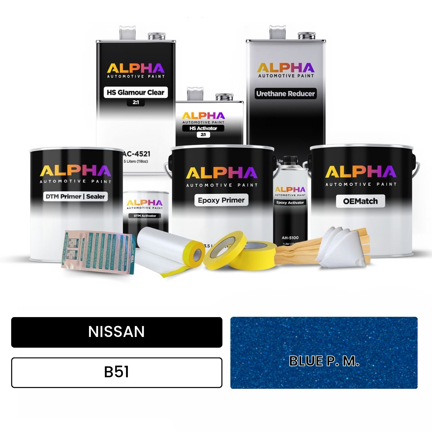NISSAN BLUE P. M. B51 | OEMatch Automotive Vehicle Paint Kit – The