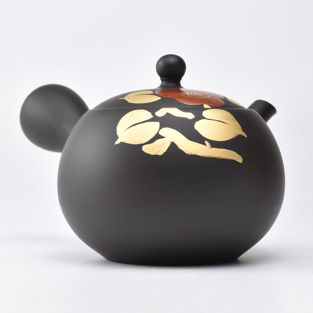 常滑焼急須 黒泥小丸椿 鯉江桂吉作｜茶器通販・天香茶行