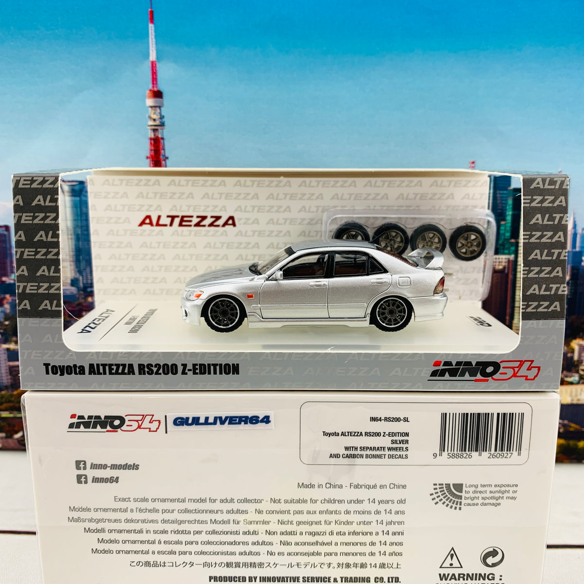 INNO64 1/64 Toyota Altezza RS200 Z-Edition SILVER with Extra