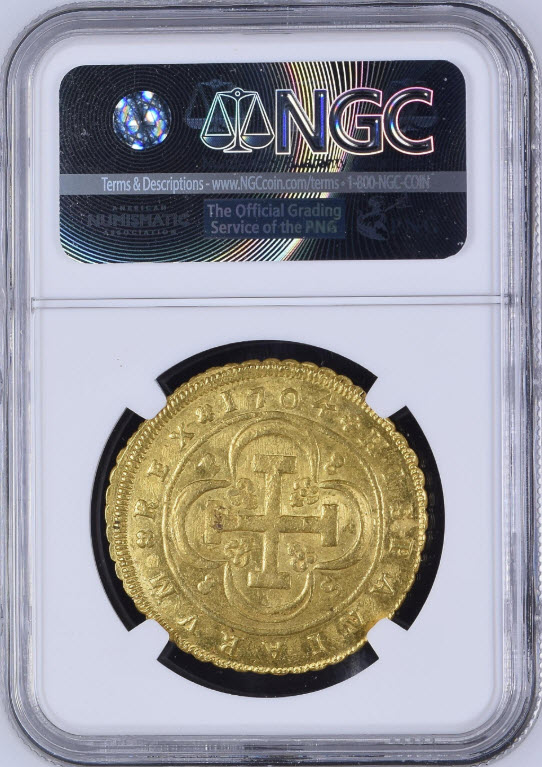 スペイン フェリペ5世1704-S P AV 8エスクード NGC MS62 | すべての