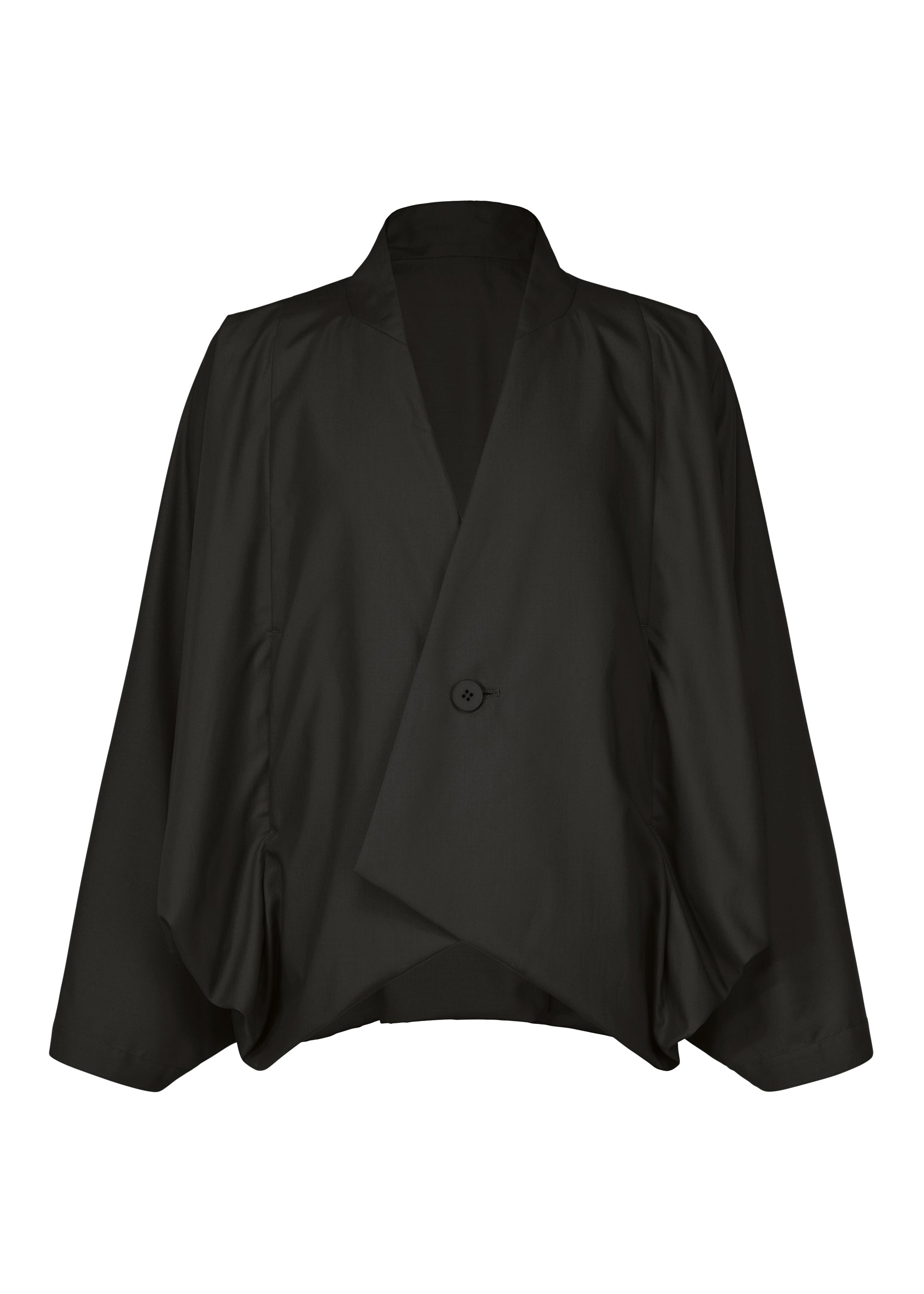 SWING Collarless Jacket Black – The official ISSEY MIYAKE ONLINE