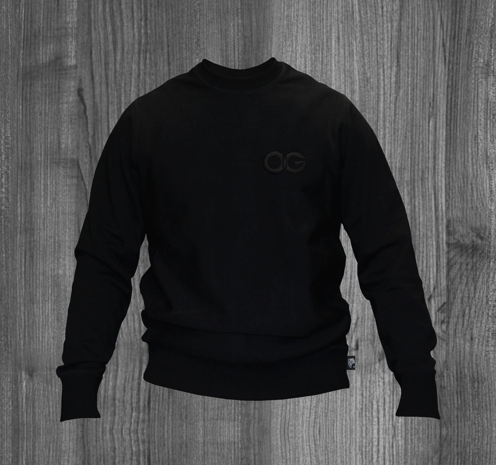 OG CREW SWEATSHIRT. ALL BLACK – Vandal-A.com