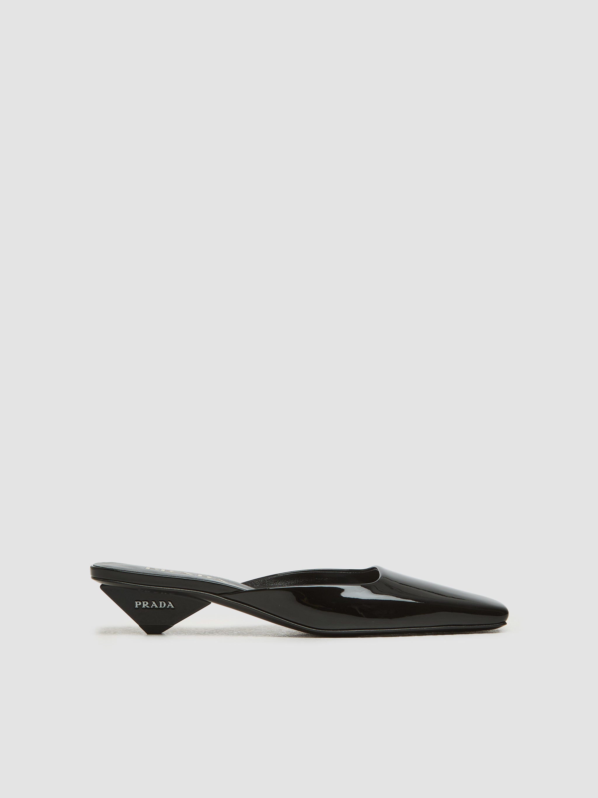 Prada - Patent Leather Mules in Black - 1I479N_069_F0002 – Voo Store