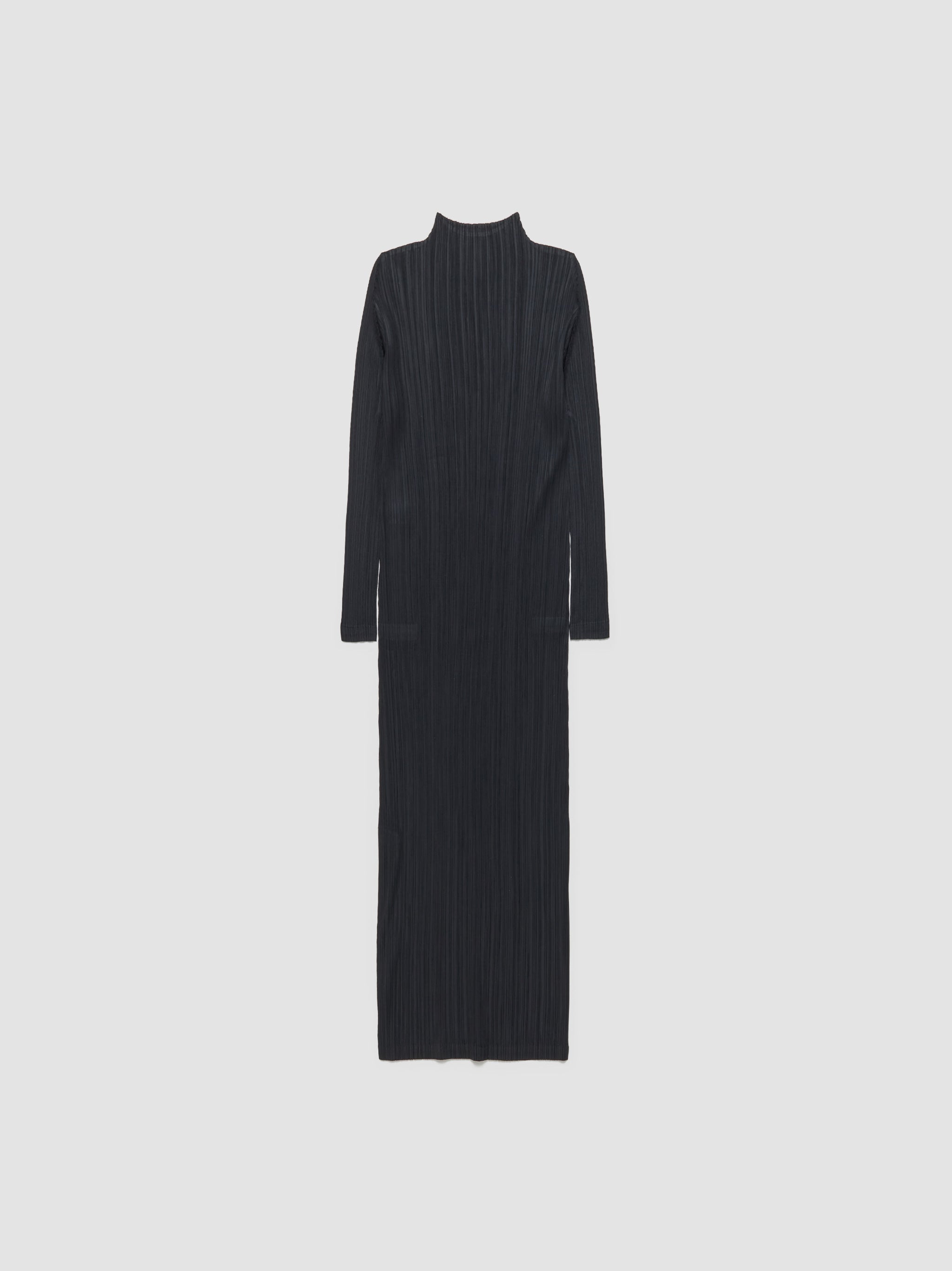 PLEATS PLEASE Issey Miyake - Pleated Long Sleeved Dress in Black
