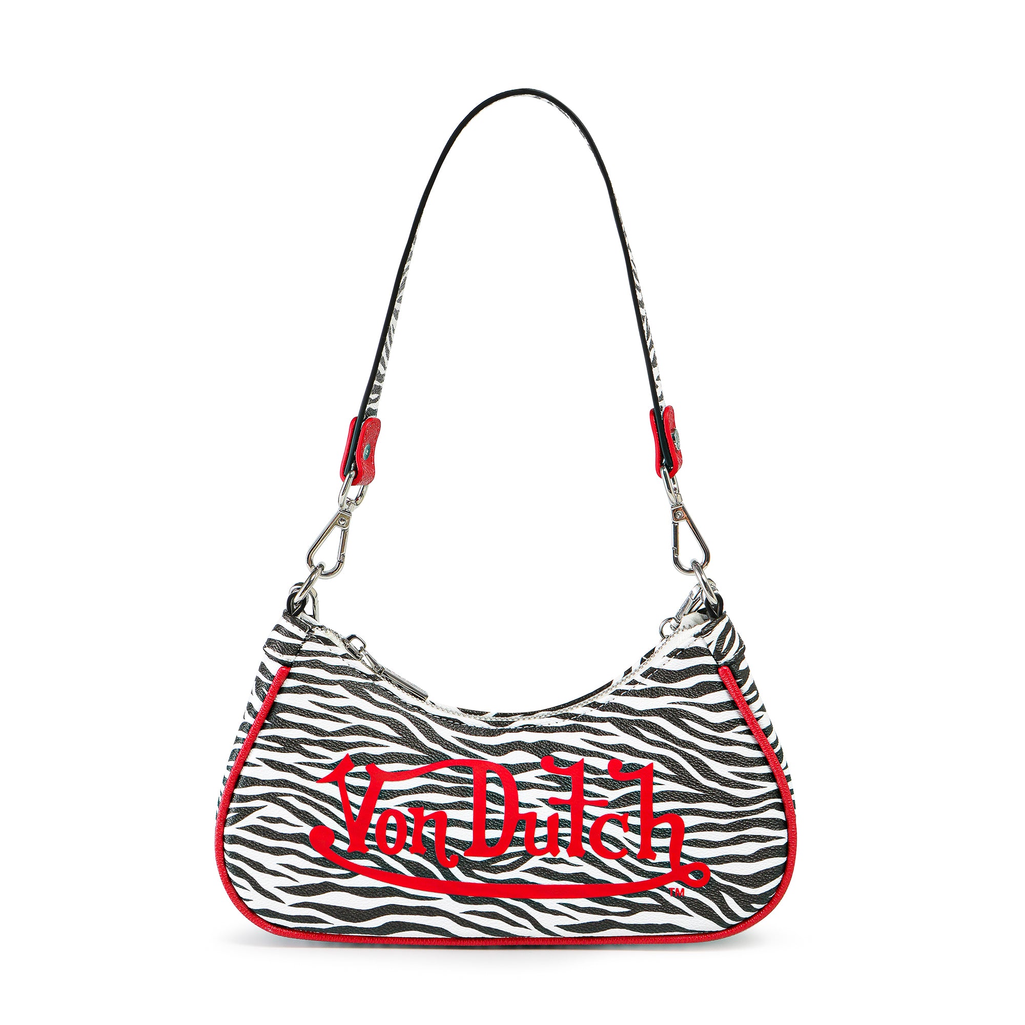 Zebra Print Shoulder Bag | Von Dutch