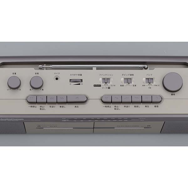送料無料】OHM ダブルラジカセ AM/FM 2WAY電源 07-9726 RCS-W877M
