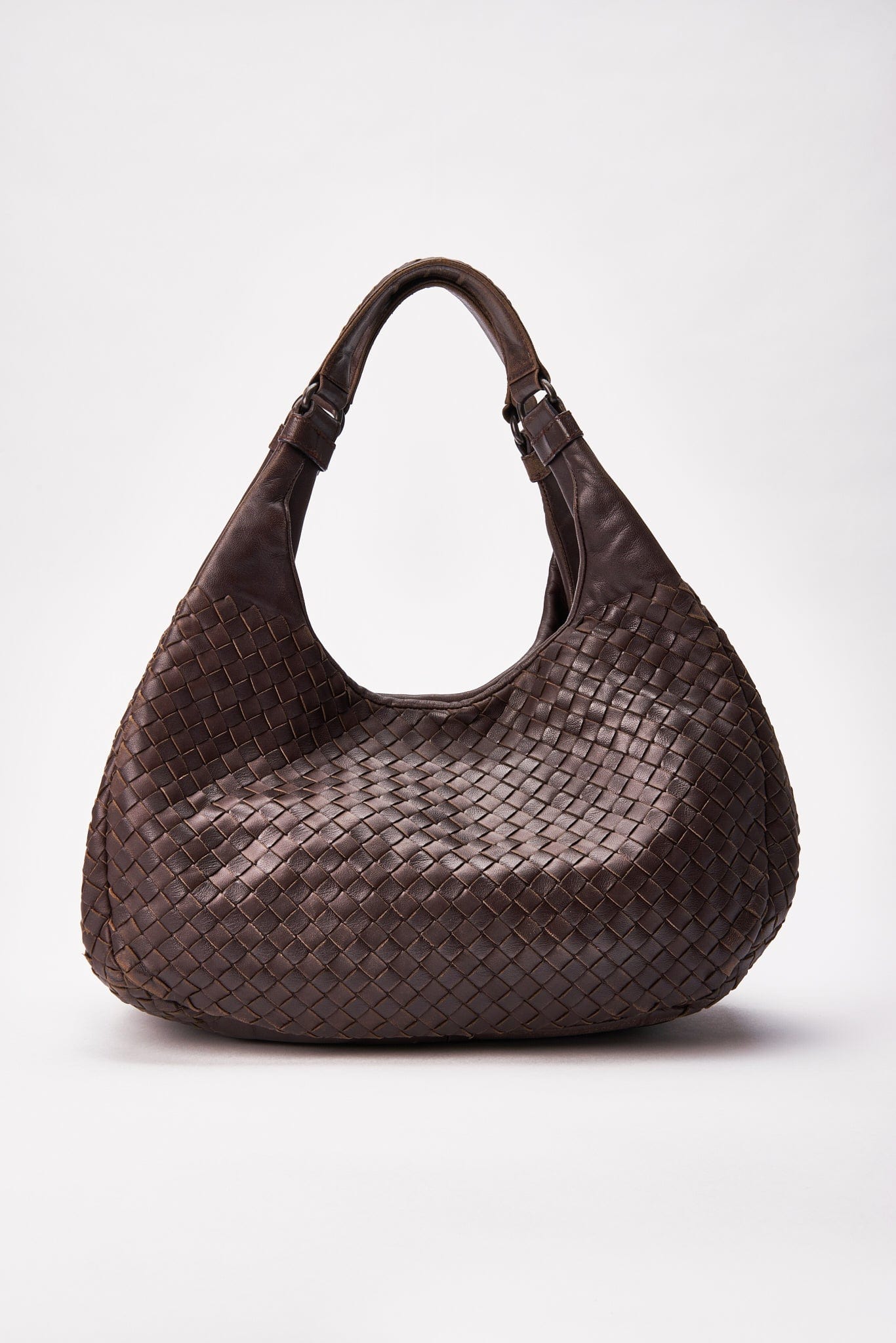 Bottega Veneta Brown Intrecciato Leather Shoulder Bag – The Hosta