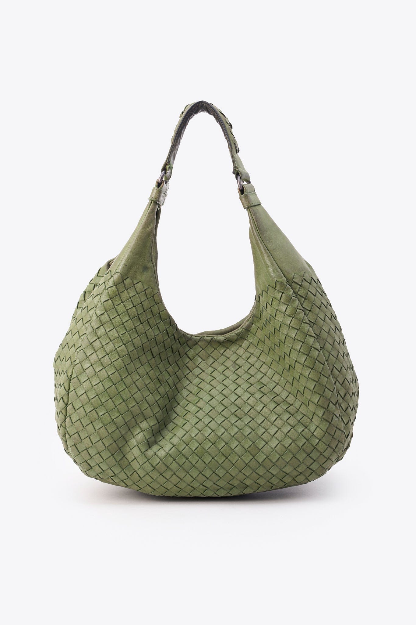 Bottega Veneta Intrecciato Leather Hobo Tote Bag- Green – The Hosta