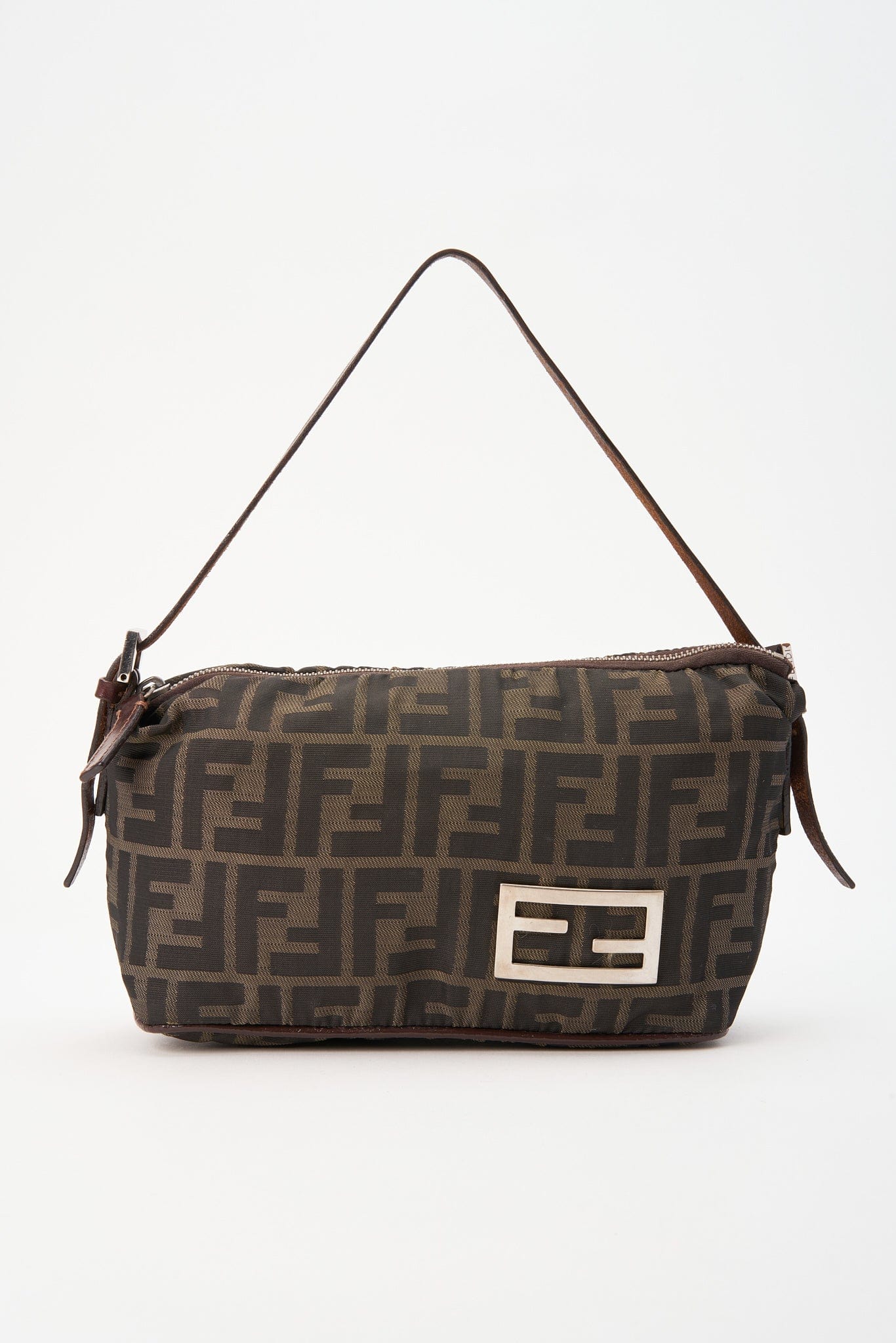 Vintage Fendi Brown Zucca Canvas Shoulder Bag – The Hosta