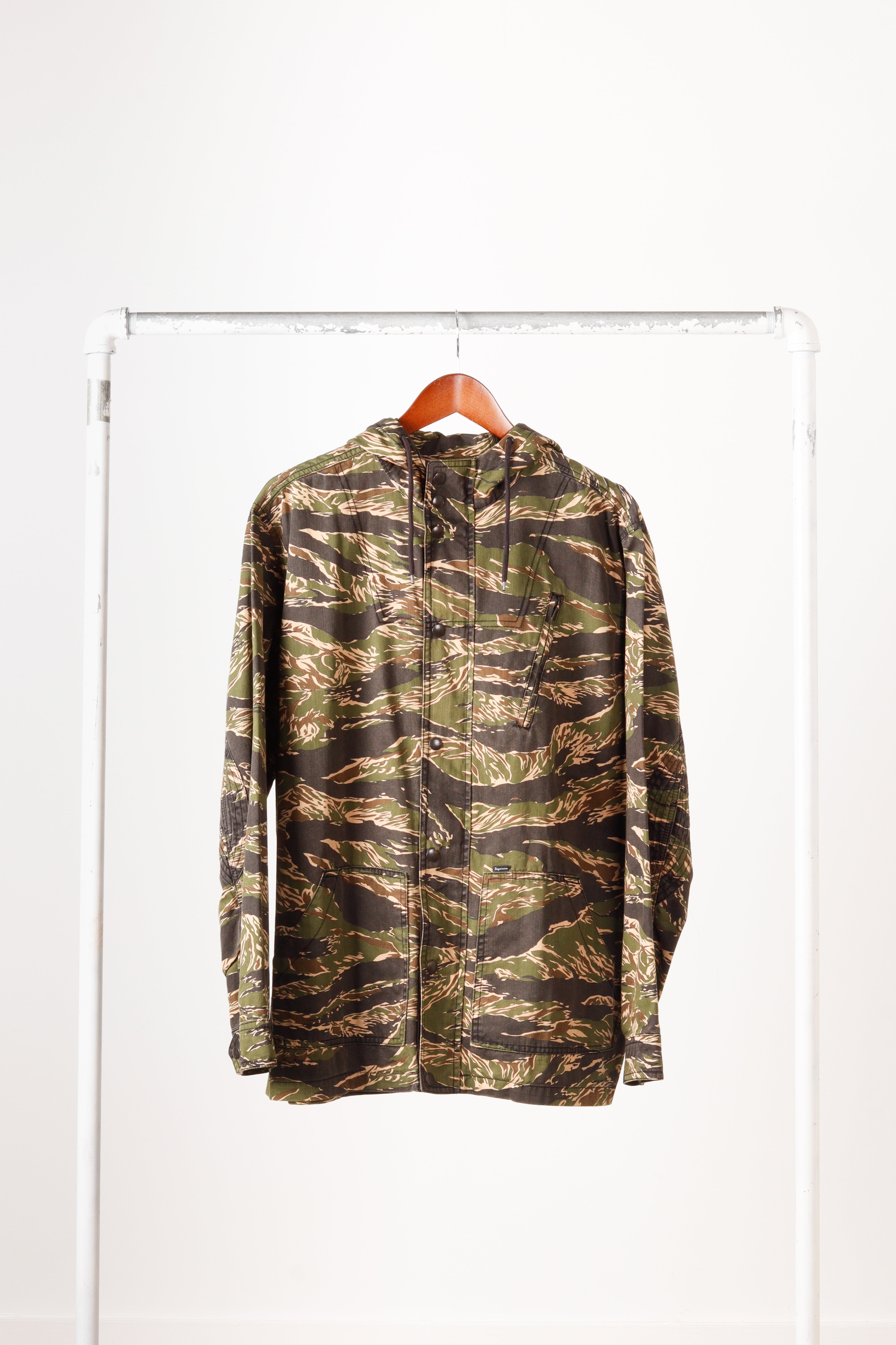Supreme SS21 'Hooded Face Mask' Parka Tiger Camo (2021) – thepopup.com