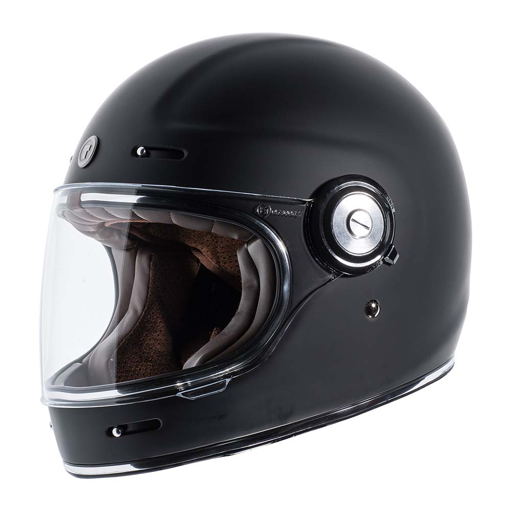 Torc Helmets Newport Matte Black - DOT Approved Full Face Retro