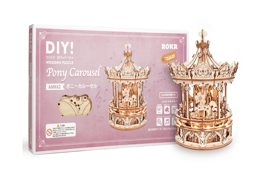 LEDとオルゴール付きのウッドパズル3種がリリース！