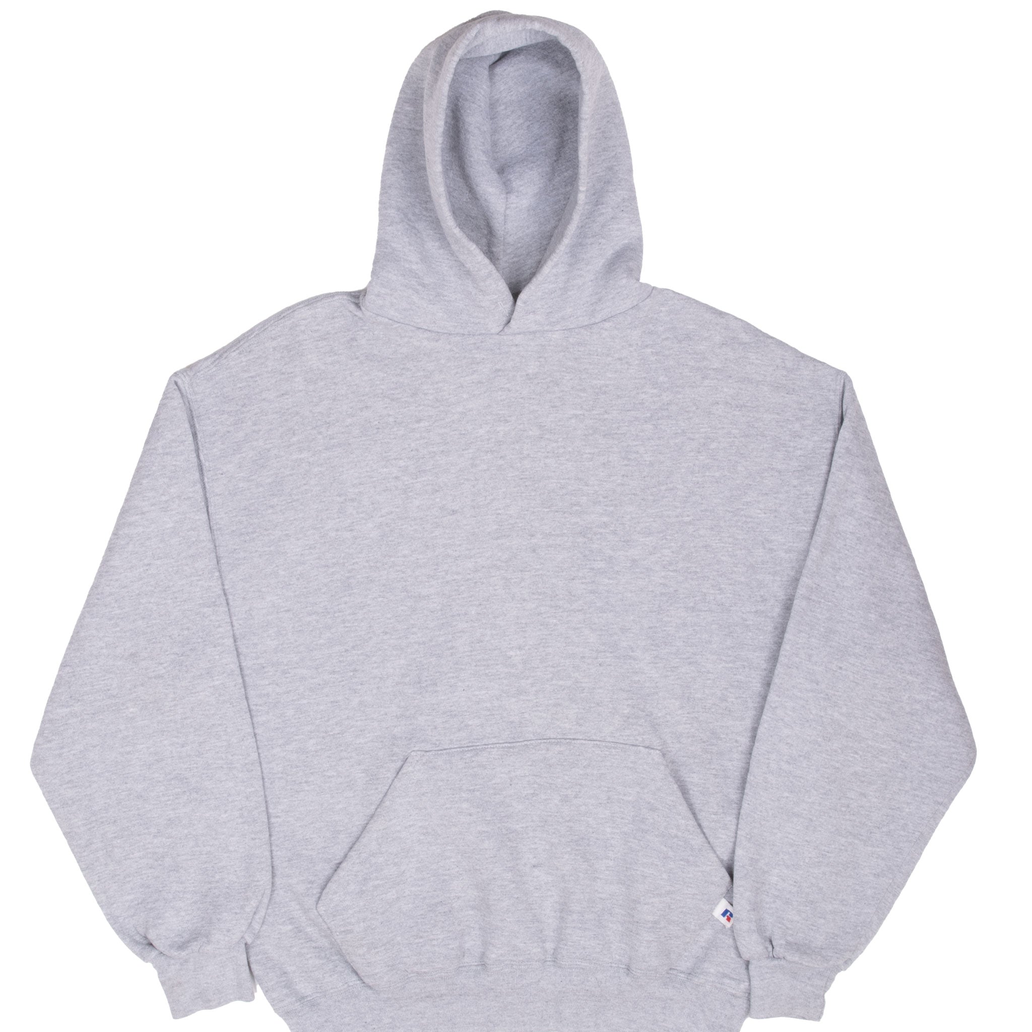 VINTAGE RUSSELL ATHLETIC BLANK GREY HOODIE SWEATSHIRT 1990S LARGE MADE