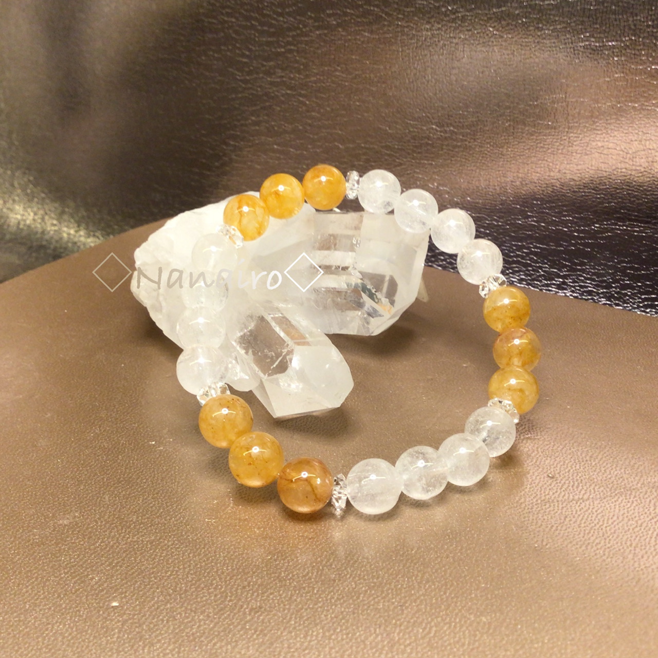 ナナイロ - ヒマラヤゴールドアゼツライトのブレスレット♪ - ウイング