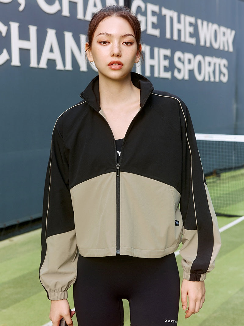 XTFJK03J3 マイルド カラーブロック ウィンドブレーカー