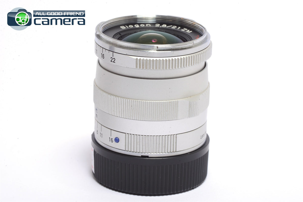 Zeiss Biogon 21mm F/2.8 T* ZM Lens Silver Leica M-Mount *MINT
