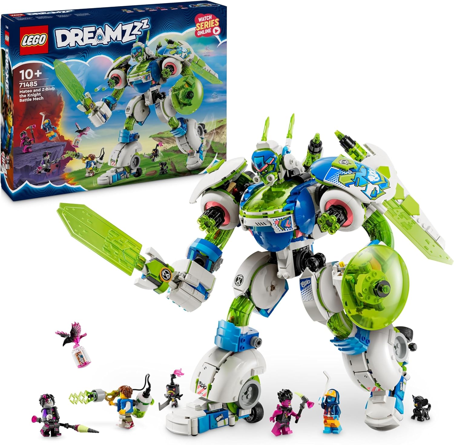LEGO DREAMZzz Mateo e Z-Blob, o Cavaleiro Battle Mech Set, brinquedo d