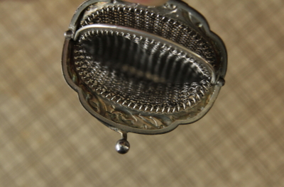 アンティークシルバーメッシュパース ヤドリギ 20170413 【Antiques