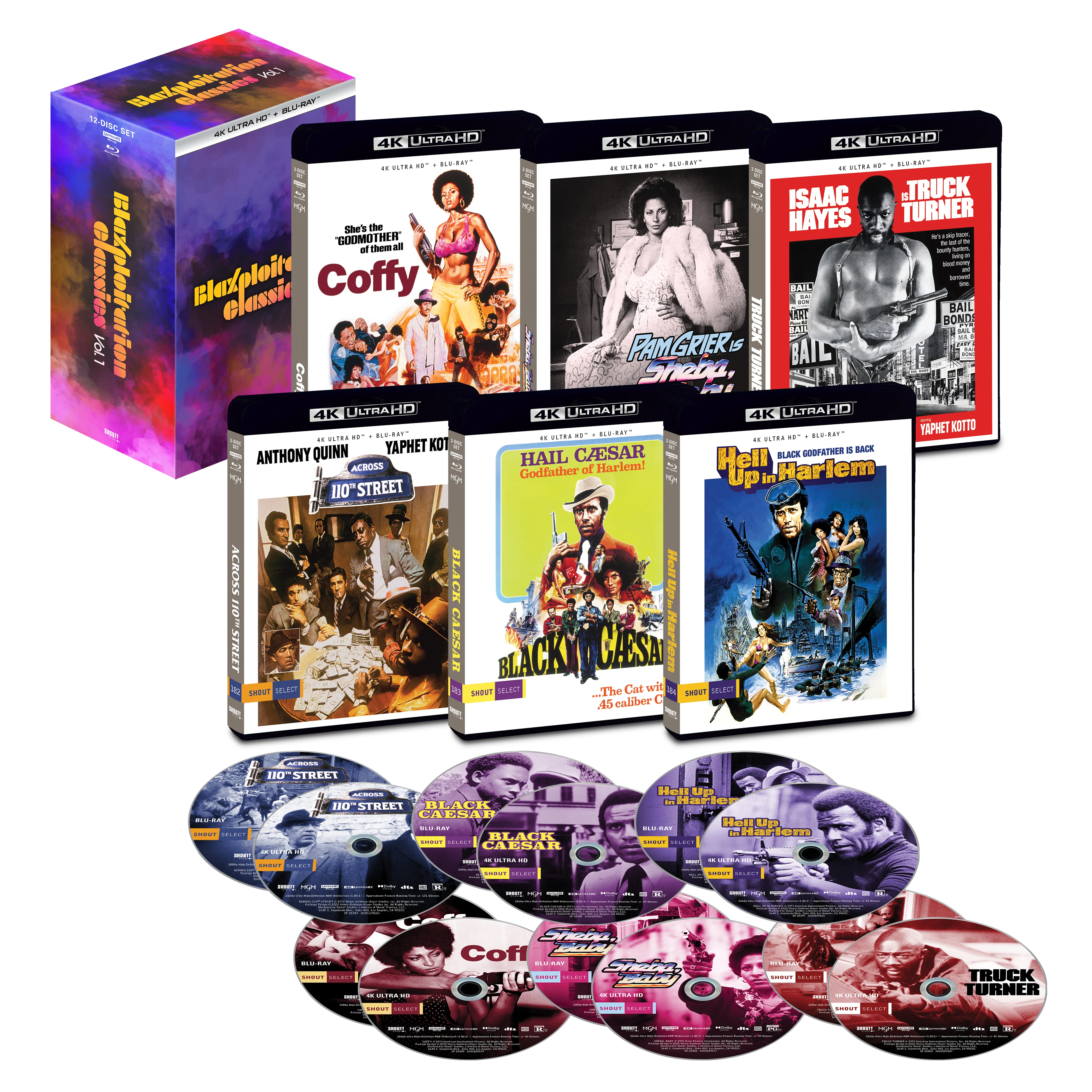 Blaxploitation Classics, Volume 1 4K UHD + Blu-ray Box Set (Shout