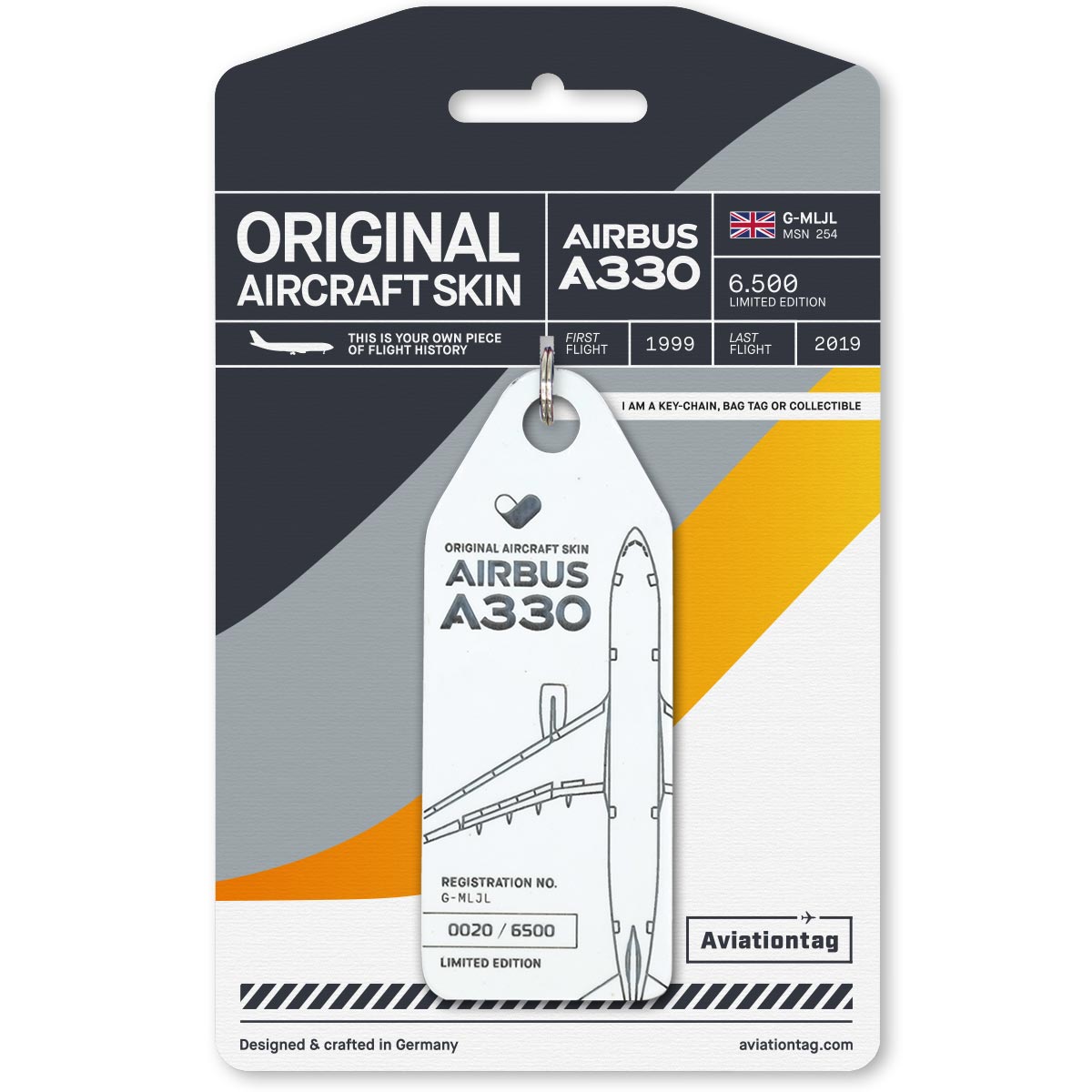 Airplane Skin Tags | Last Thomas Cook Airbus A330 G-MLJL | Aviationtag