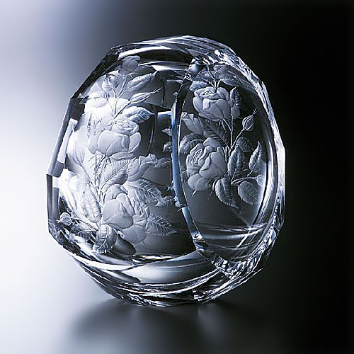 ボヘミアガラス - モーゼル 花瓶 - 伝統工芸 - 贈答ギフト記念品