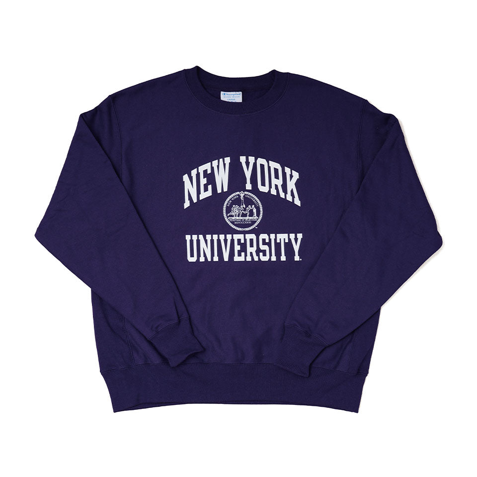 NYUNYU Reverse Weave Crewneck Sweatshirt（Purple） – BEANS