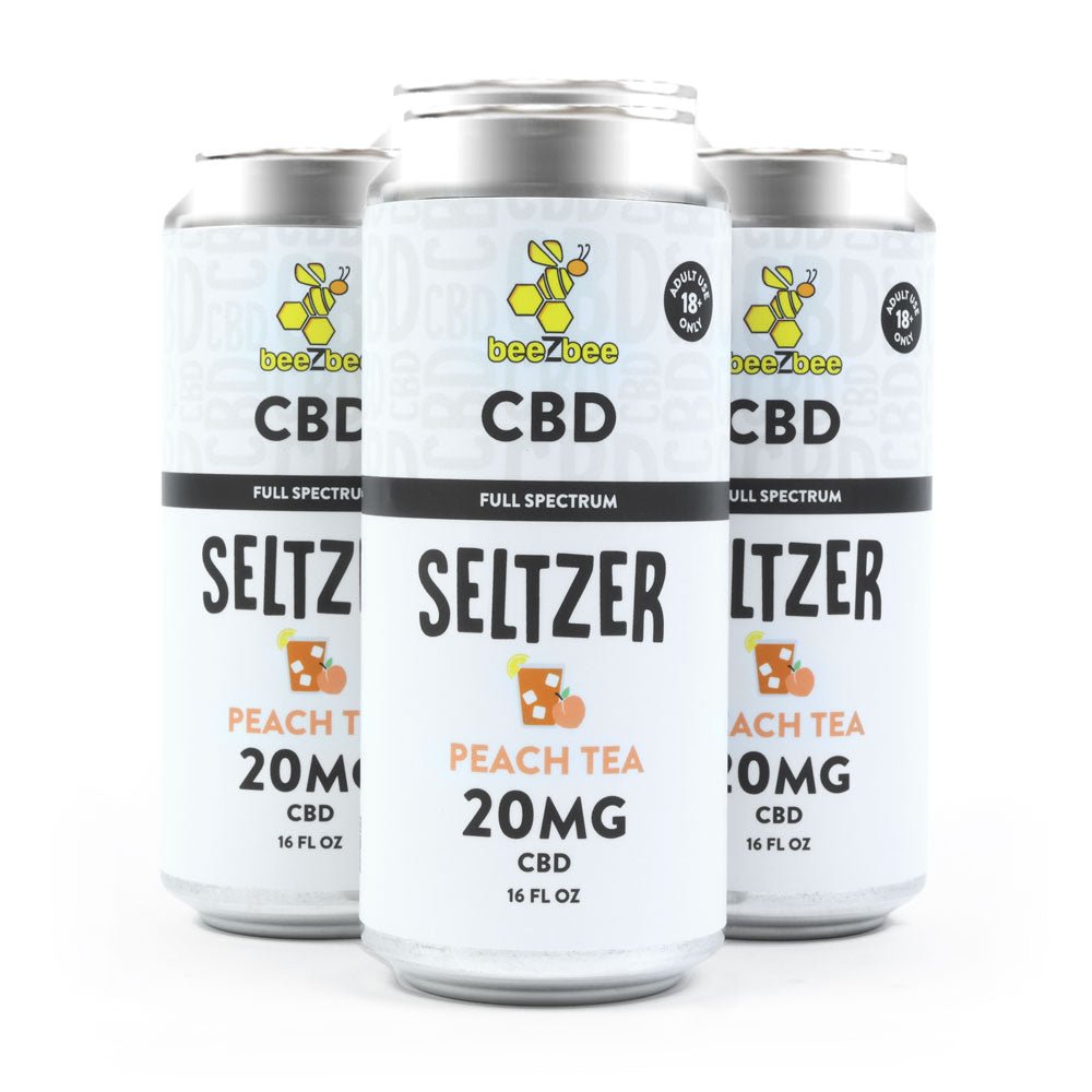Buy Peach Tea CBD Seltzer | Refreshing CBD-Infused Beverage – beeZbee