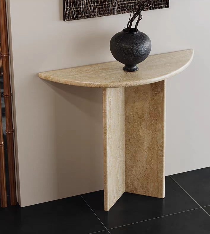 コンソールテーブル 天然トラバーチン (torabachin) 玄関収納 サイド
