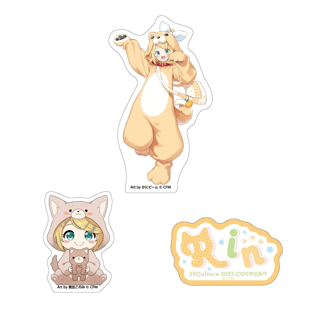 39Culture 2023 COSPLAY ステッカー3枚セット / 鏡音リン| アニメ