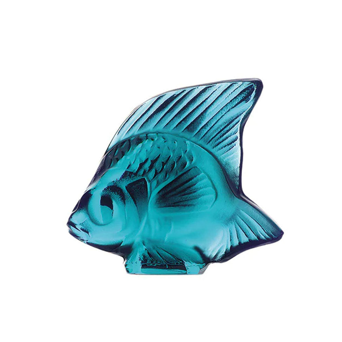 Lalique Crystal | Turquoise Fish Sculpture, 3000500 - David