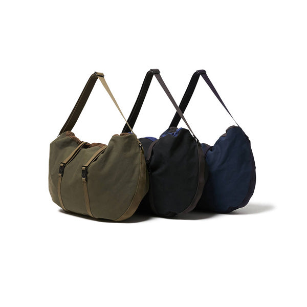 Cotton Canvas Round Shoulder Bag (BG2615) | hobo / バッグ (MEN