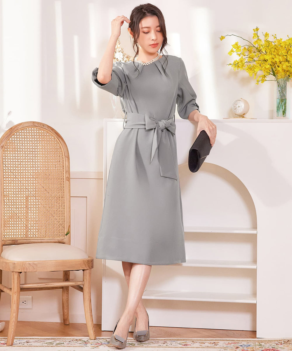 コクーンワンピースドレス グレー – [公式]DRESS+ | ドレスプラス
