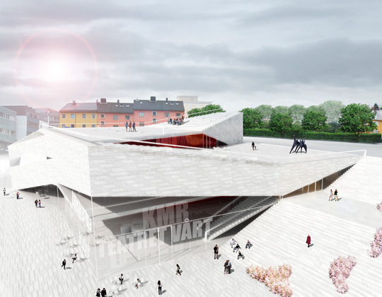 Folding Architecture – Plassen Cultural Center in Norway / 3XN