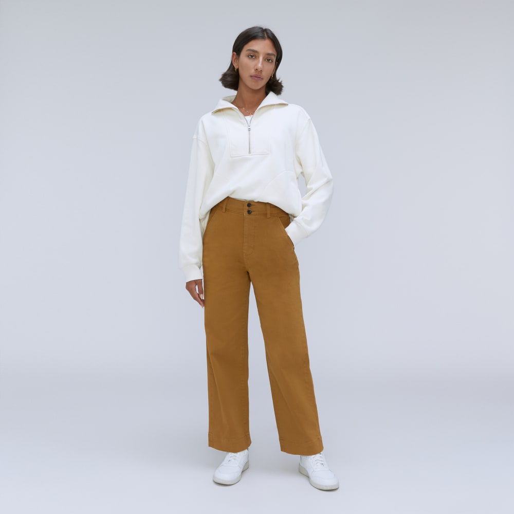The Organic Wide-Leg Pant | Tapenade – Everlane