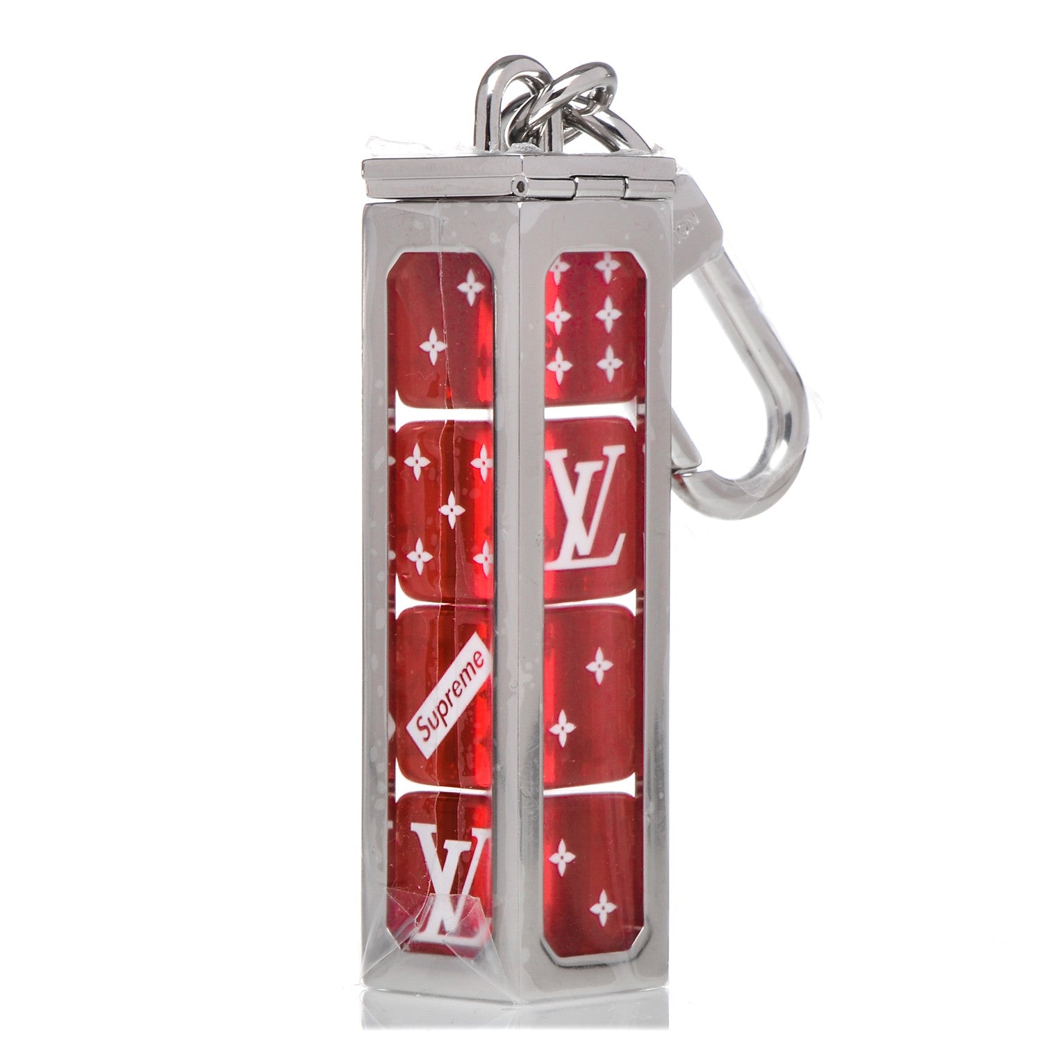 Louis Vuitton X SUPREME Dice Key Chain Bag Charm Red 193614