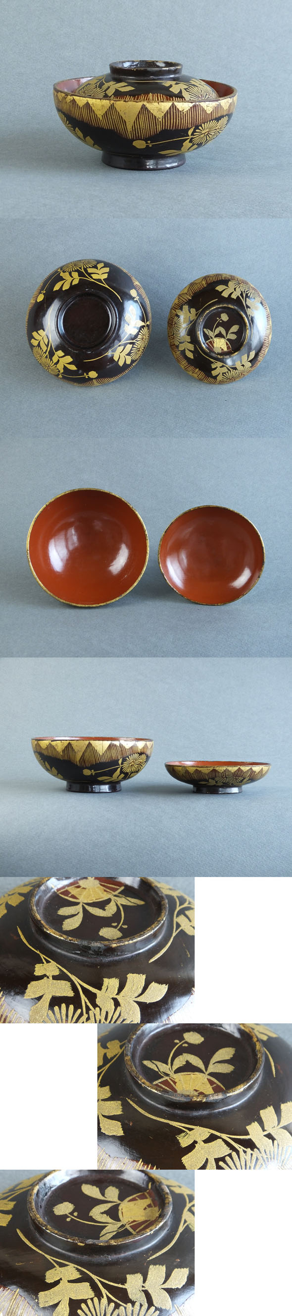 古童 - 南部箔椀 四つ組 その1 | 古美術品専門サイト fufufufu.com