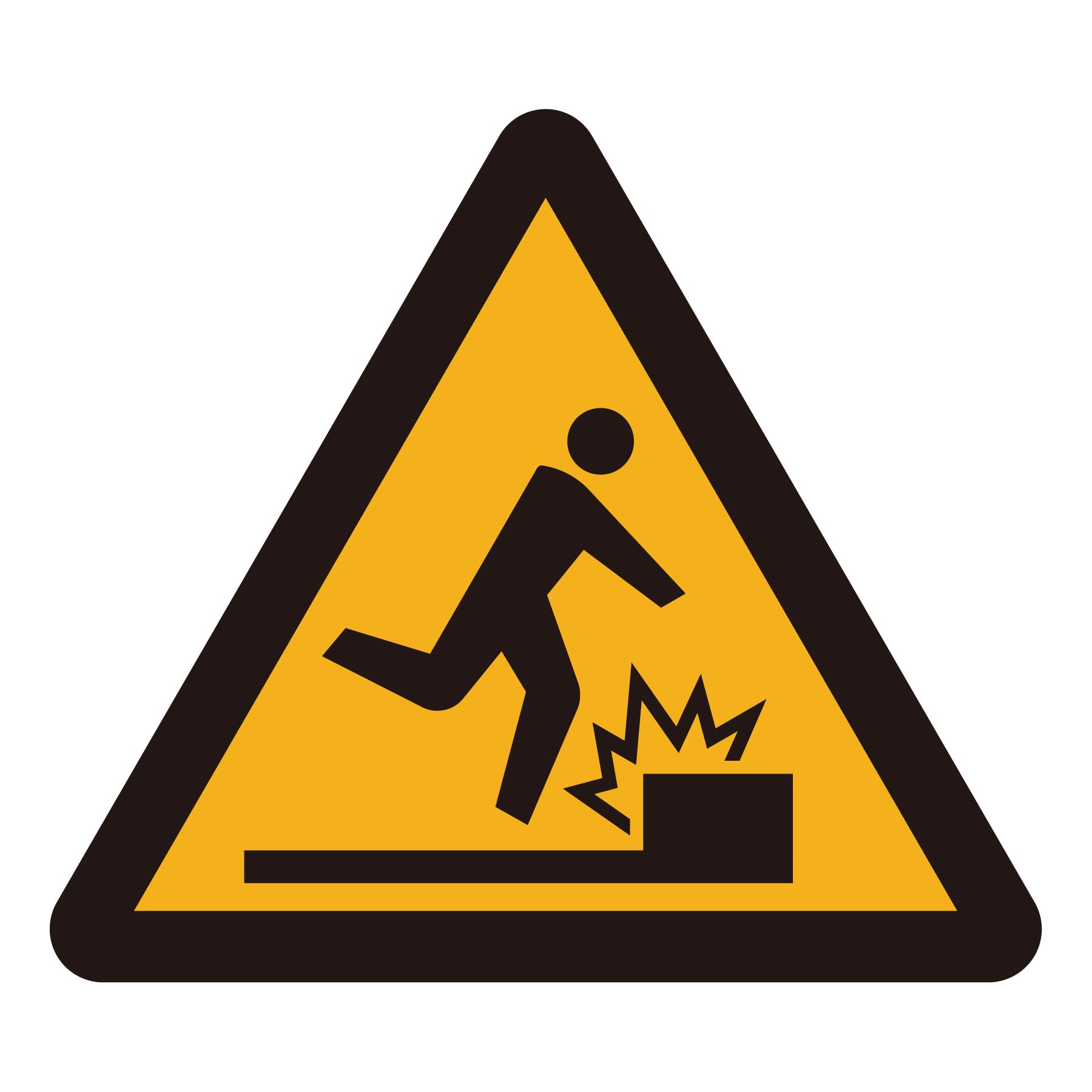 JIS警告標識ピクトサインステッカーW200 CAV－09S 足元